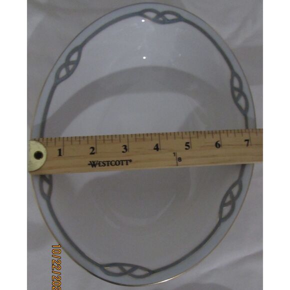 Nippon Meito hand painted China set of 2 oval serving bowls gold trim Helena - Picture 5 of 7